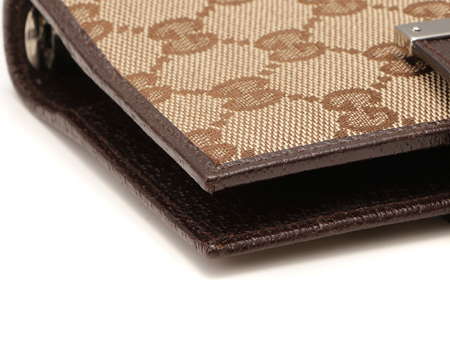 GUCCI グッチ GGキャンバス 手帳カバー ベージュ ブラウン キャンバス