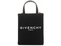 Givenchy　ジバンシー　Gトートバッグ　BB50R9B1F1 001　バーティカルミニ　ブラック　キャンバス／レザー【430】2143600339175