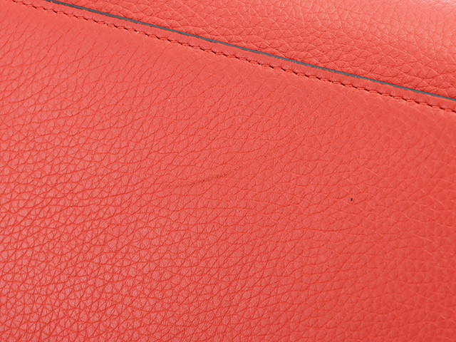 CELINE セリーヌ トラペーズ スモール オレンジ レザー／スエード