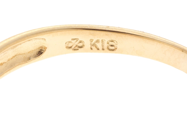 JEWELRY ジュエリー K18 ダイヤモンド0.08ct ピンクトルマリン 約1.8g 8号 2143600344414【207】