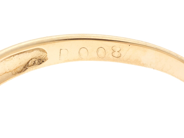 JEWELRY ジュエリー K18 ダイヤモンド0.08ct ピンクトルマリン 約1.8g 8号 2143600344414【207】