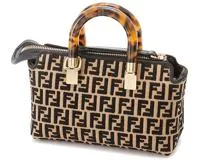 新品３点　リクエスト　早い者勝ち　130 フェンディ  イタリアブランド FENDI フェンディ バイザウェイ ミニ ブラック ラフィア べっ甲