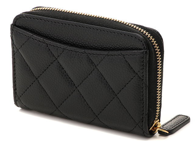 CHANEL シャネル クラシック ジップ コインパース ブラック/GP CHANEL シャネル クラシック ジップ コインパース ブラック/GP
