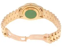 L番　ROLEX　ロレックス　デイデイト　18348A　金無垢　ダイヤベゼル　10PD　ゴールド文字盤　メンズ　腕時計（2143600357384）【200】C