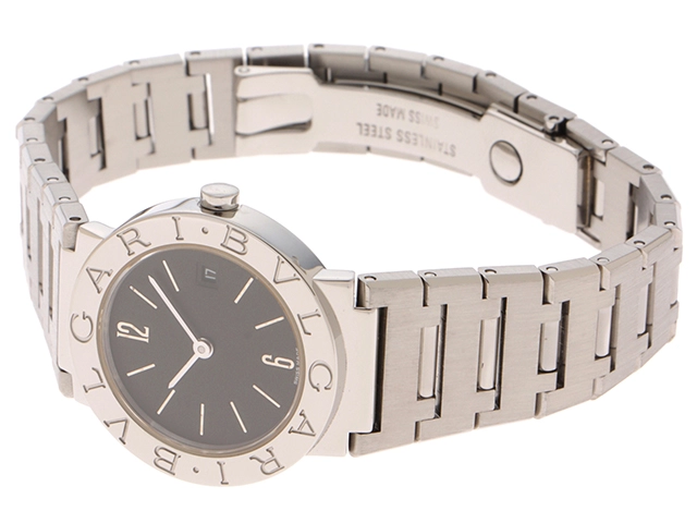 BVLGARI ブルガリブルガリ BB26SSD SS レディース腕時計 ブラック文字盤 クォーツ【431】