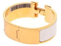 HERMES　エルメス　小物　クリッククラックGM　ホワイト　GP　エナメル　2143600358640　【200】