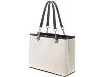 BALENCIAGA バレンシアガ デューティーフリートートＭ ナチュラル/ブラック キャンバス/カーフ 759973 2143600360704【432】