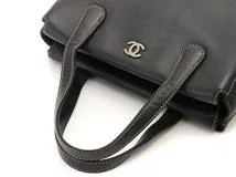 CHANEL シャネル　ココマーク　トートバッグ　ブラック／SV　キャビア　433
