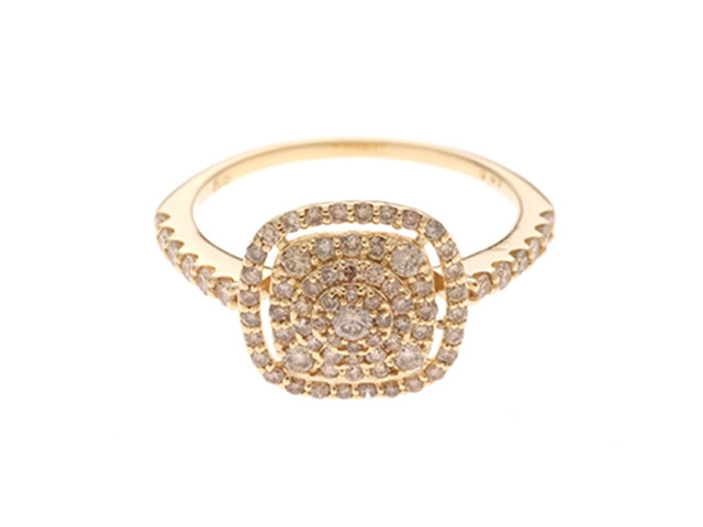 JEWELRY　ジュエリー　 　リング　K18 ゴールド　#8  　　ダイヤモンド0.40   　約1.9g  　2143600364207	【208】