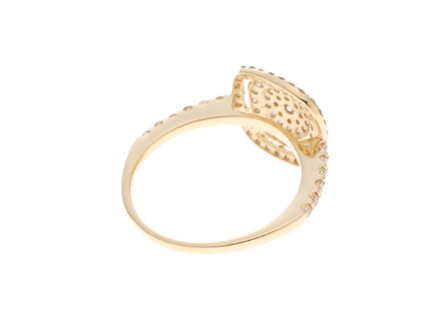 JEWELRY　ジュエリー　 　リング　K18 ゴールド　#8  　　ダイヤモンド0.40   　約1.9g  　2143600364207	【208】