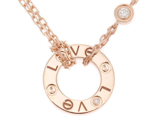 カルティエ ラブ サークル ダイヤモンド ネックレス K18ピンクゴールド 楽天市場】カルティエ CARTIER ラブサークル ネックレス 18金