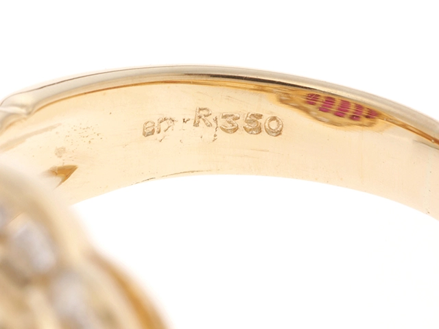 JEWELRY ジュエリー リング K18イエローゴールド ルビー3.50/ダイヤモンド 0.44 8.7g #12 【472】HA