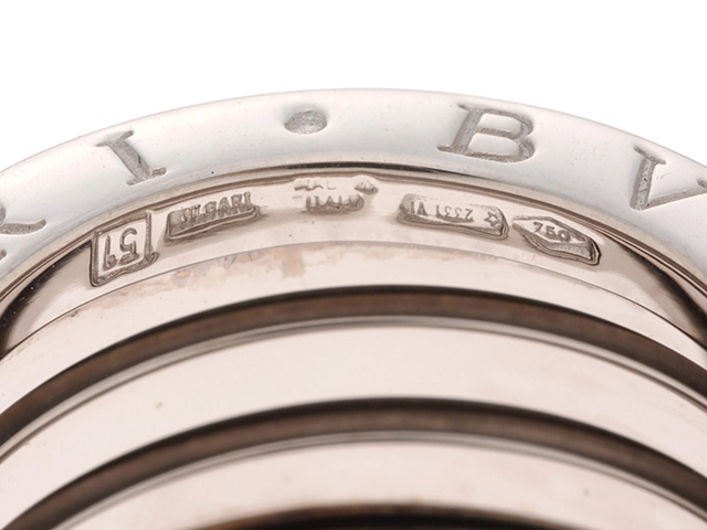 BVLGARI　ブルガリ　B-zero1 　リング　K18ホワイトゴールド　#51　 12.2g　【436】　2143600370277