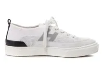 HERMES　エルメス　ディープ ローカットスニーカー　レディース37.5　ホワイト/ブラック　ニット/レザー　H231020Z　2143600372820　【432】