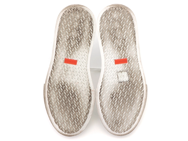 HERMES　エルメス　ディープ ローカットスニーカー　レディース37.5　ホワイト/ブラック　ニット/レザー　H231020Z　2143600372820　【432】