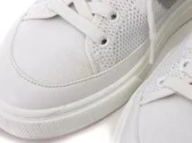 HERMES　エルメス　ディープ ローカットスニーカー　レディース37.5　ホワイト/ブラック　ニット/レザー　H231020Z　2143600372820　【432】