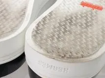 HERMES　エルメス　ディープ ローカットスニーカー　レディース37.5　ホワイト/ブラック　ニット/レザー　H231020Z　2143600372820　【432】