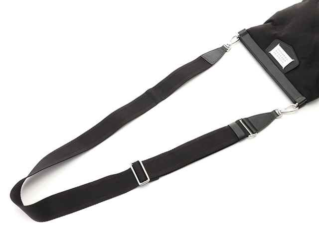 Maison Margiela メゾンマルジェラ グラム スラム スポーツフラットポケット ブラック ナイロン／カーフ SB2WG0008P1511T8013【430】2143600373506