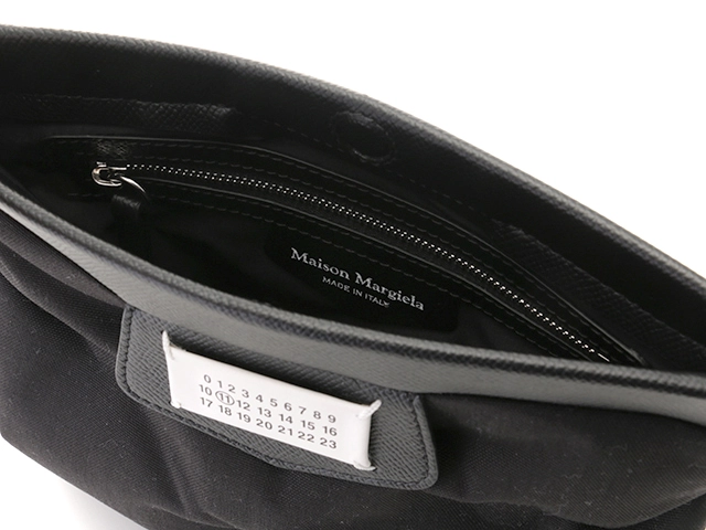 Maison Margiela メゾンマルジェラ グラム スラム スポーツフラットポケット ブラック ナイロン／カーフ SB2WG0008P1511T8013【430】2143600373506