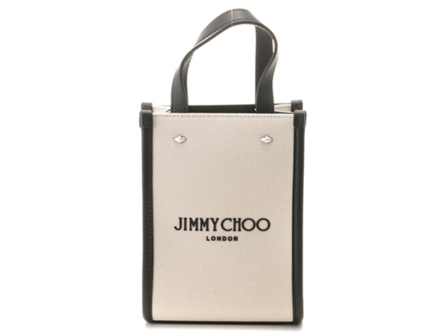 ジミーチュウ　キャンバストートバック JIMMY CHOO ジミーチュウ Mini N/S トートバッグ ナチュラル