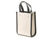 JIMMY CHOO　ジミーチュウ　Mini　N/S　トートバッグ　ナチュラル/ブラック　キャンバス　J000160695001【431】