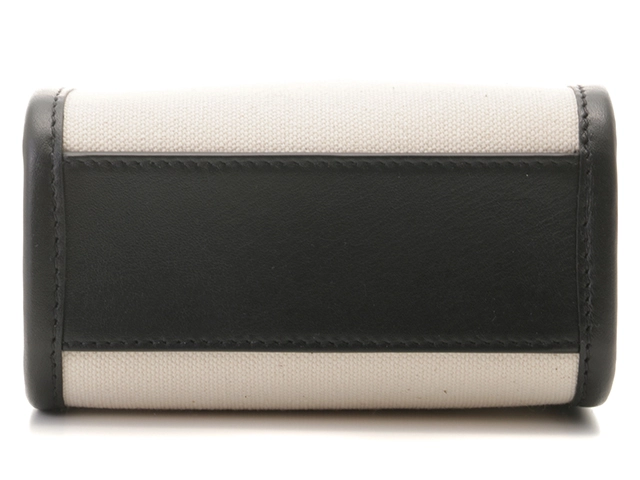 JIMMY　CHOO　ジミーチュウ　Mini　N/S　トートバッグ　J000160695001　ナチュラル/ブラック　キャンバス/レザー　【207】2143600375579