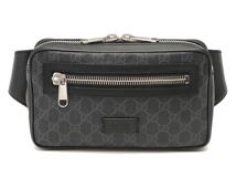 GUCCI　グッチ　GGスプリームベルトバッグ　PVC/レザー　ブラック　474293　2143600376040　【205】