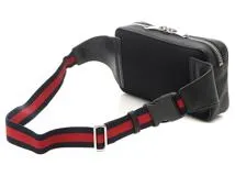 GUCCI　グッチ　GGスプリームベルトバッグ　PVC/レザー　ブラック　474293　2143600376040　【205】
