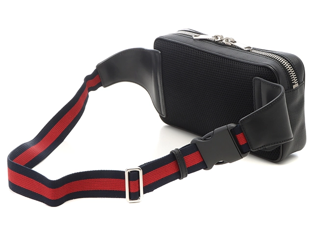 GUCCI グッチ GGスプリームベルトバッグ PVC/レザー ブラック 474293 2143600376040 【205】