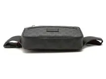 GUCCI　グッチ　GGスプリームベルトバッグ　PVC/レザー　ブラック　474293　2143600376040　【205】