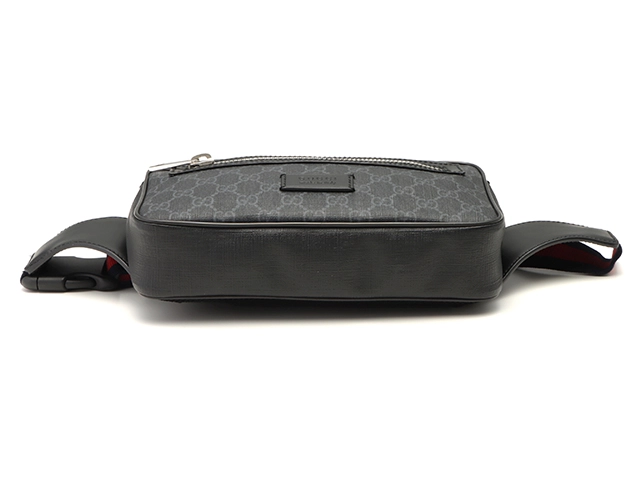 GUCCI グッチ GGスプリームベルトバッグ PVC/レザー ブラック 474293 2143600376040 【205】