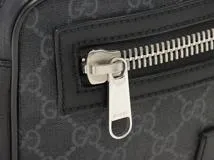 GUCCI　グッチ　GGスプリームベルトバッグ　PVC/レザー　ブラック　474293　2143600376040　【205】