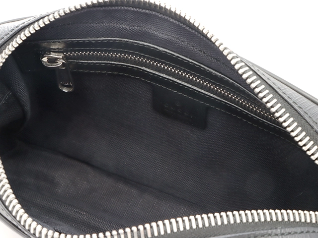 GUCCI グッチ GGスプリームベルトバッグ PVC/レザー ブラック 474293 2143600376040 【205】