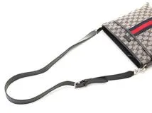 GUCCI　グッチ　シェリーライン　ＧＧショルダーバッグ　ベージュ　ネイビー　キャンバス　2143600377160【208】