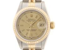 L番　ROLEX　ロレックス　時計　デイトジャスト　69173　シャンパンバー　YG/SS　自動巻き　レディース　M