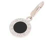BVLGARI 　ブルガリ　BBチャーム　K18ホワイトゴールド　オニキス　約3.6g【207】2143600377436