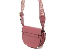 LOEWE　ロエベ　ゲートデュアルバッグ ミニ　ピーチブルーム　ソフトカーフ　ショルダーバッグ　2WAY　A650N46X13【431】