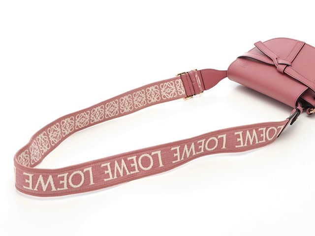 LOEWE　ロエベ　ゲートデュアルバッグ ミニ　ピーチブルーム　ソフトカーフ　ショルダーバッグ　2WAY　A650N46X13【471】