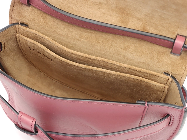 LOEWE　ロエベ　ゲートデュアルバッグ ミニ　ピーチブルーム　ソフトカーフ　ショルダーバッグ　2WAY　A650N46X13【471】