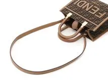 FENDI　フェンディ　ズッカ サンシャイン スモール ブラウン/ベージュ キャンバス／レザー　8BH394ALVYF1GE3【431】2143600378334