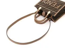 FENDI　フェンディ　ズッカ　サンシャイン　スモール　ベージュ／ブラウン　キャンバス／レザ　8BH394ALVYF1GE3　2143600378594　【437】