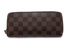 LOUIS VUITTON ルイ･ヴィトン ポルトフォイユ・クレマンス ラウンドファスナー長財布 N60534 ダミエ スリーズ 【460】2143600379713