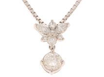 JEWELRY　ジュエリー　ネックレス　PT850/PT900プラチナ　ダイヤモンド0.30ct/0.22ct  　約5.3g  　2143600380818【208】