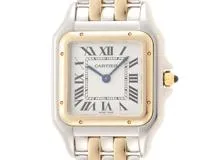 Cartier カルティエ レディース クオーツ パンテールドゥカルティエMM W2PN0007 ホワイト文字盤 K18YG/SS【472】HK