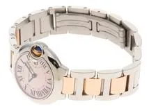 Cartier　カルティエ　時計　バロンブルーSM　W6920034　ピンクシェル文字盤　ピンクゴールド/ステンレススチール　クォーツ　レディース