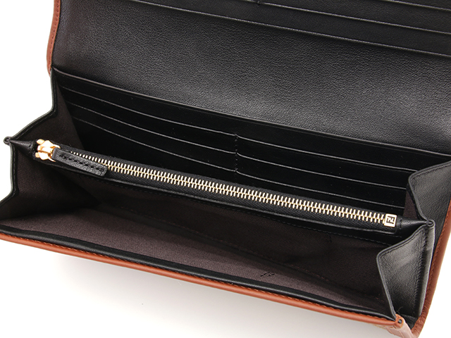 FENDI フェンディ 小物 財布 ペカン 二つ折りZIP長財布 8M0298  