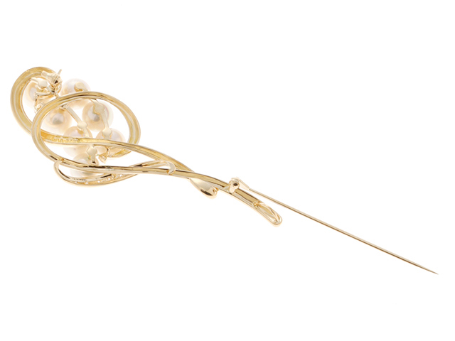 JEWELRY ノンブランドジュエリー ブローチ K18/P/D0.10/13.3g