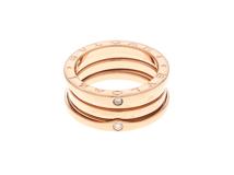 BVLGARI　ブルガリ　B-zero1   リング　K18ピンクゴールド　刻印54号　実寸53号  　ダイヤモンド   9.6g  【430】2143600385196