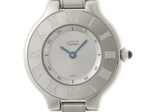 Cartier　カルティエ　マスト21　W10109T2　SS　シルバー文字盤　女性用クオーツ時計【473】