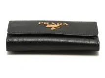 PRADA プラダ 6連キーケース ブラック ヴィッテロムーブ 1PG222